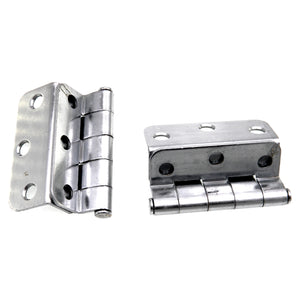 Pair of Stanley Satin Chrome 5/8" Inset Partial Wrap Architectural Hinges 1590