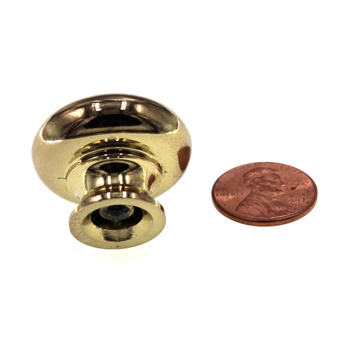 Polished Brass 1 1/8" Traditional Round Cabinet Knob 1770-PB