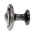 Century Lisbon Brushed Black Nickel 1 1/4" Ringed Button Cabinet Knob 21416-BNB