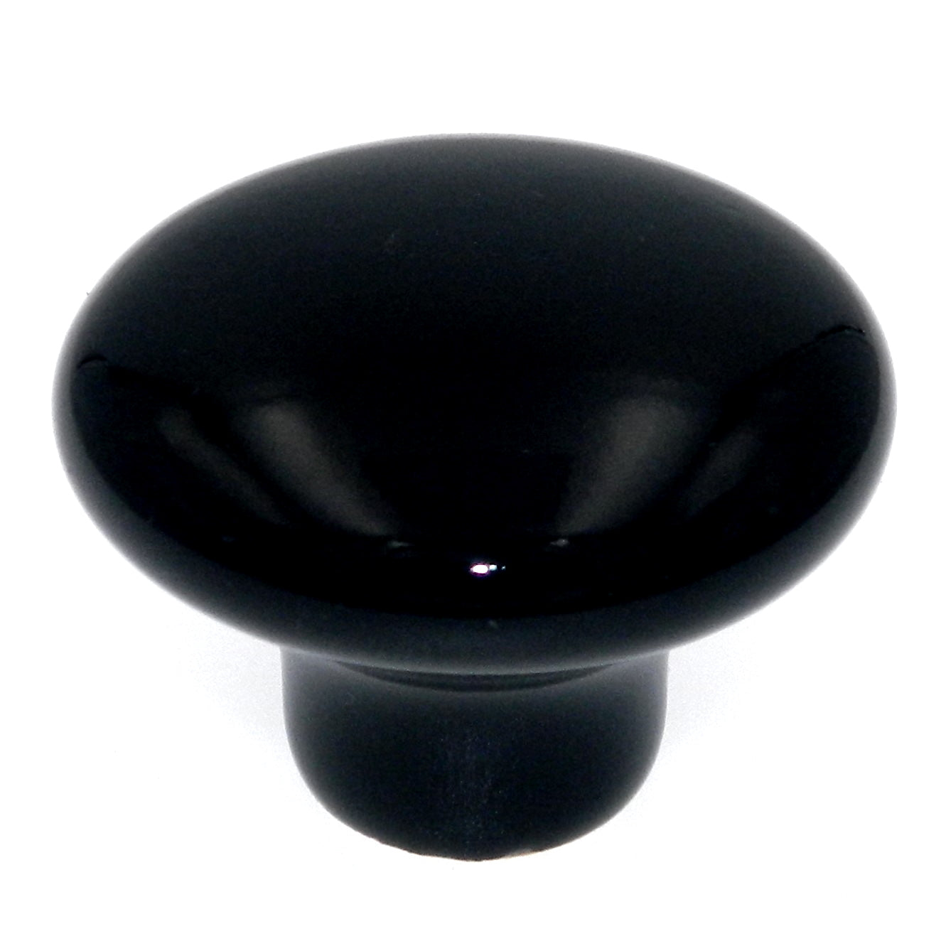 Amerock Allison Black 1 1/2" Mushroom Cabinet Ceramic Knob 217BLK