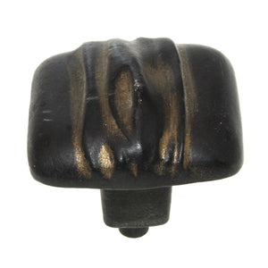 Anne at Home Hannah Square 1 1/4" Cabinet Knob Black with Bronze Wash 257-732