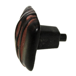 Anne at Home Hannah Square 1 1/4" Cabinet Knob Black with Copper Wash 257-733