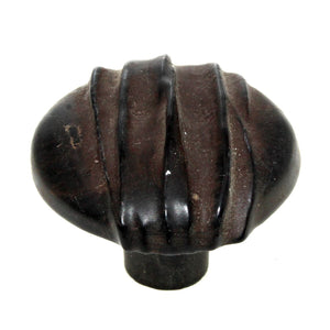 Anne at Home Hannah Circle 1 1/4" Cabinet Knob Black with Chocolate Wash 258-736