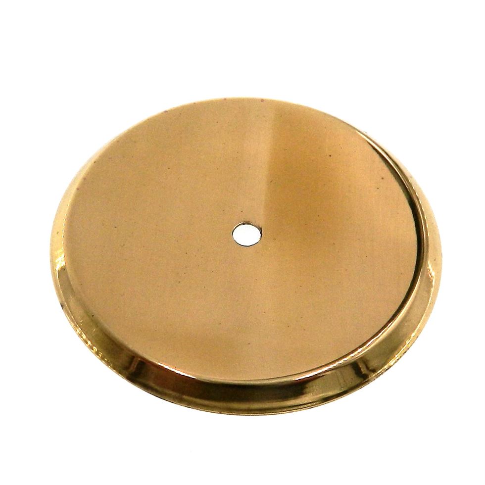 Vintage National Lock Polished Brass 2 1/2" Cabinet Knob Backplate 261-3