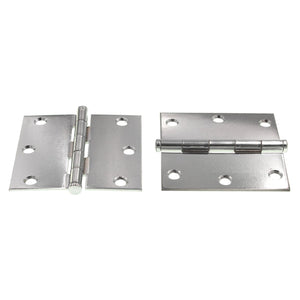 Pair Stanley 2 1/2" Polished Chrome 2.5 Inch Cabinet Door Butt Hinges 289-CM