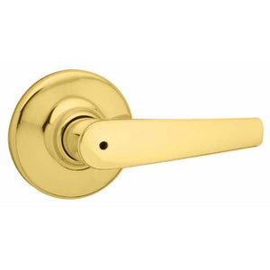 Kwikset Delta Bed / Bath Privacy Door Lever Polished Brass 300DL 3 CP V1