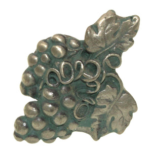 Anne at Home Grape Cluster Left Pewter with Verde Wash 2" Cabinet Knob 328-134