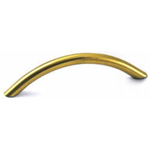 33817 Brushed Brass (Gold) Half Moon Arch 3 3/4"cc Cabinet Handles Pulls Laurey