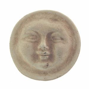 Anne at Home Moon Face 1 1/4" Whimsical Cabinet Knob Weathered White 347-17