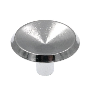 Pair of Guard Contemporary Chrome Round Flat Top 1" Knobs 3510SPB