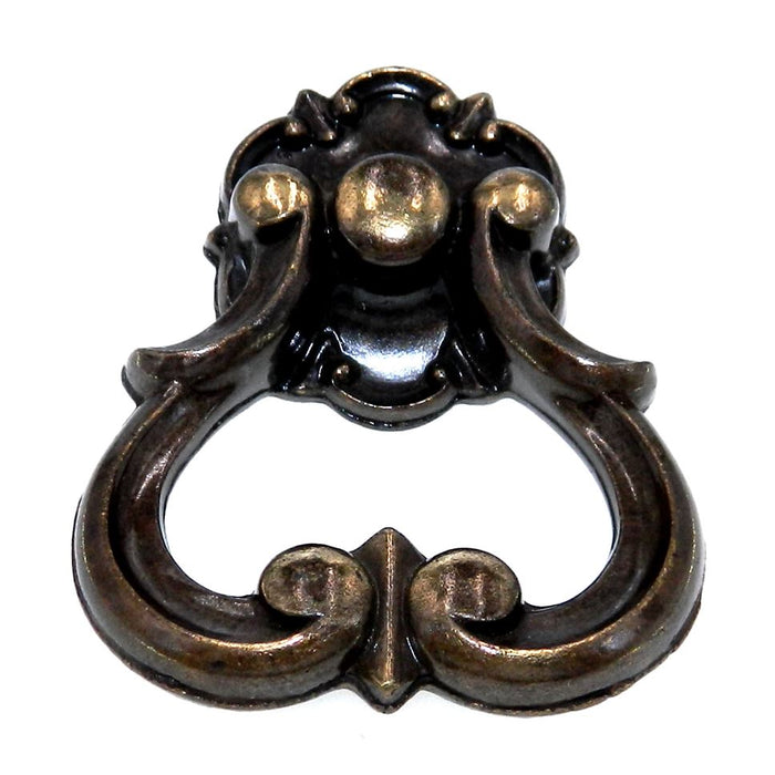 Vintage National Lock Brass 2 1/2" Ring Pull Furniture Knob 3523-4A 63-3523
