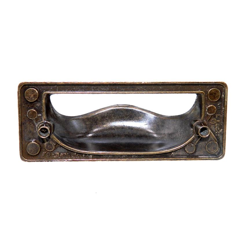 Vintage National Lock Antique English 3" Ctr. Cup Pull Drawer Handle 3824-4A