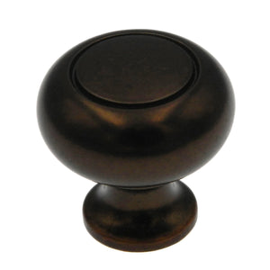 Style Selections Designer Bronze Gilt Round Etched 1 1/4" Knob 40911