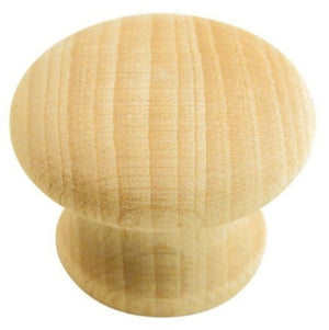 Ultra Hardware 41445 Beech Wood 1 1/4" Round Cabinet Knob with Wood Screw