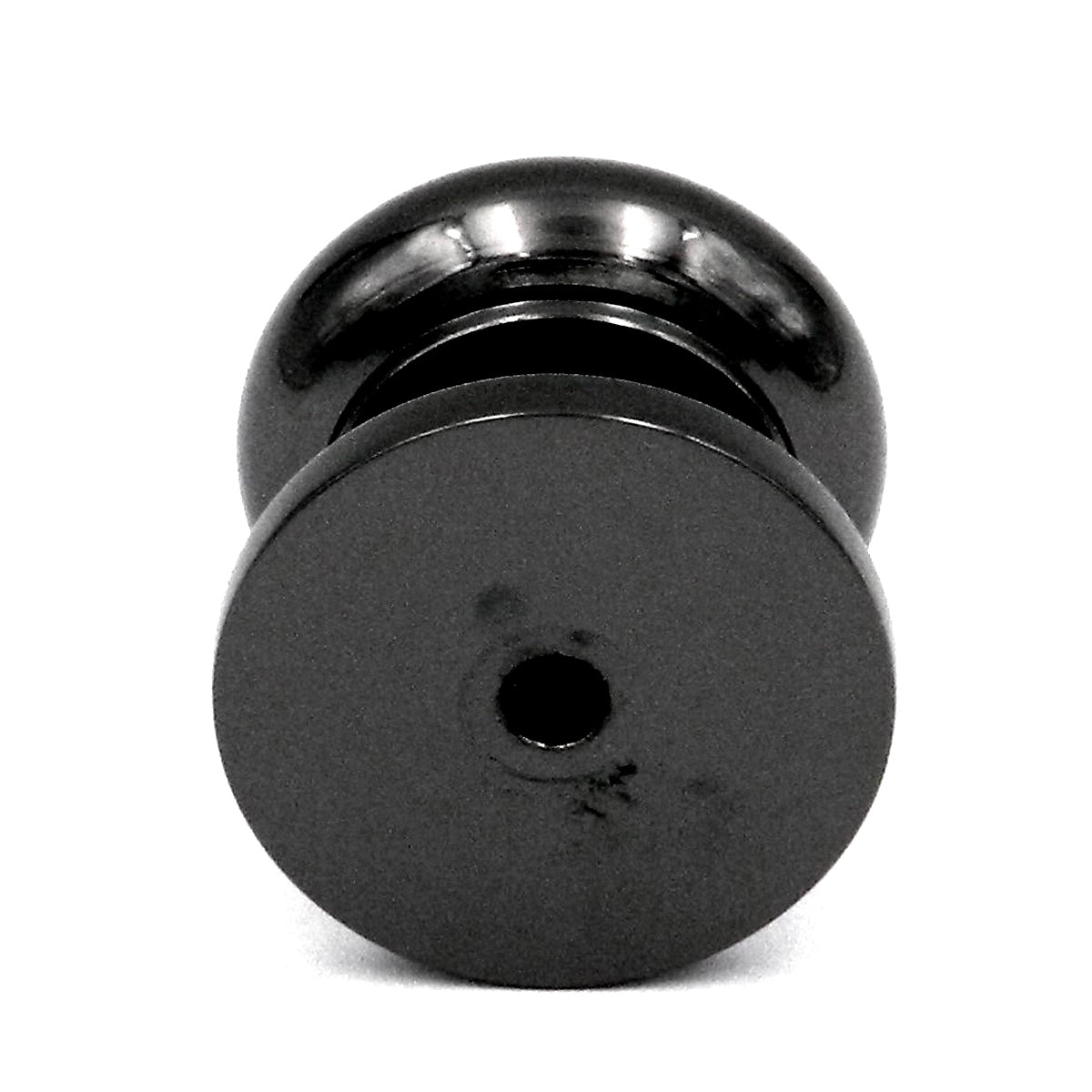Ultra Designer's Edge Black Nickel 1 1/8" Knob with 1 1/4" Round Backplate 41546R1
