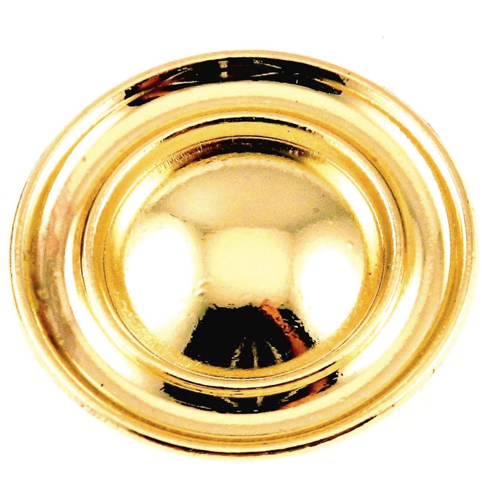 Ultra Polished Brass Round Disc 1 3/8" Cabinet Knob 41625