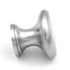 Ultra Designer's Edge Satin Chrome Solid Brass Round 1 1/8" Knob 41648