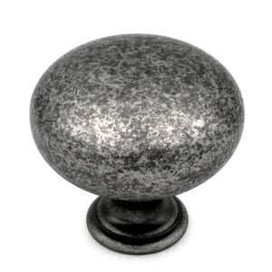 Belwith Hickory Black Nickel Vibed 1 1/4" Round Cabinet Knob Pull 41852-9044
