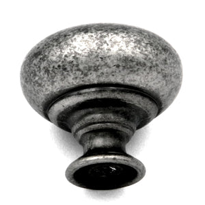 Belwith Hickory Black Nickel Vibed 1 1/4" Round Cabinet Knob Pull 41852-9044