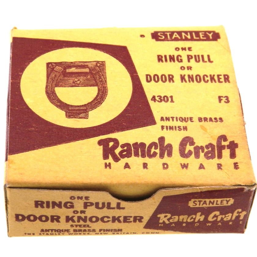 Vintage Stanley Ranch Craft Western Horshoe Drawer Pull
