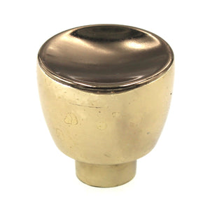 Vintage Ajax Polished Brass Mid Century 1 1/4" Tulip Cabinet Jewelry Knob 431-B