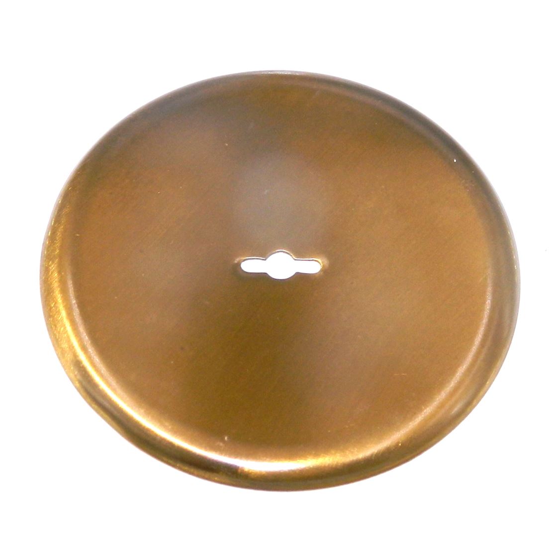 Stanley Satin Brass Round 3" Cabinet Knob Backplate Solid Brass 4410-F