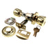 National Lock Company Sonic Keyed Entry Lock Set Door Knob Bright Brass 446D-3