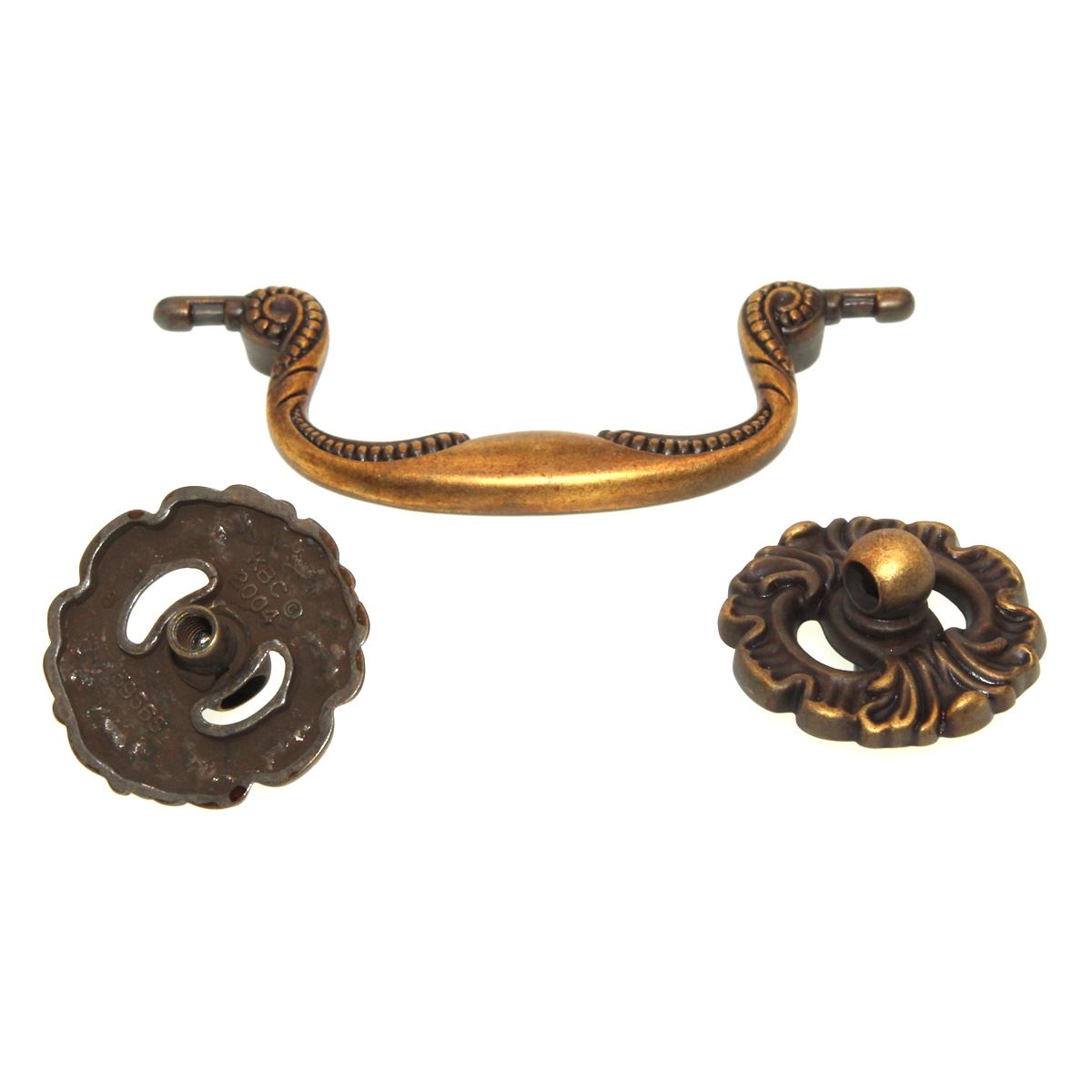 Keeler Vintage 3" Ctr Bail Pull Winchester Brass 461199165