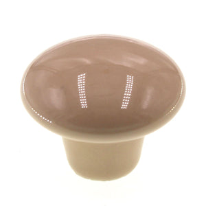 Vintage Ajax Jaybee Almond Round 1 3/8" Ceramic Cabinet Knob Porcelain 474-A