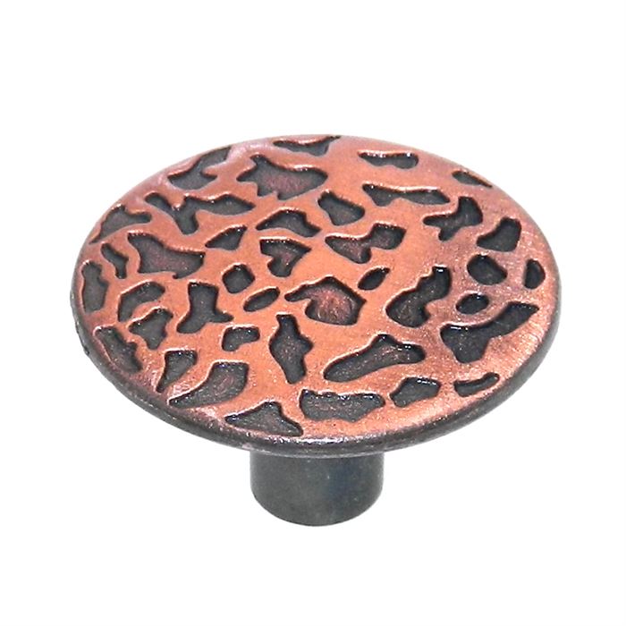 Amerock Allison Antique Copper Colonial 1 1/16" Hammered Cabinet Knob 497AC