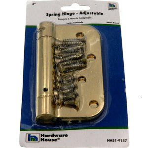 Hardware House Adjustable Spring Exterior Door Hinge Satin Brass HH51-9157