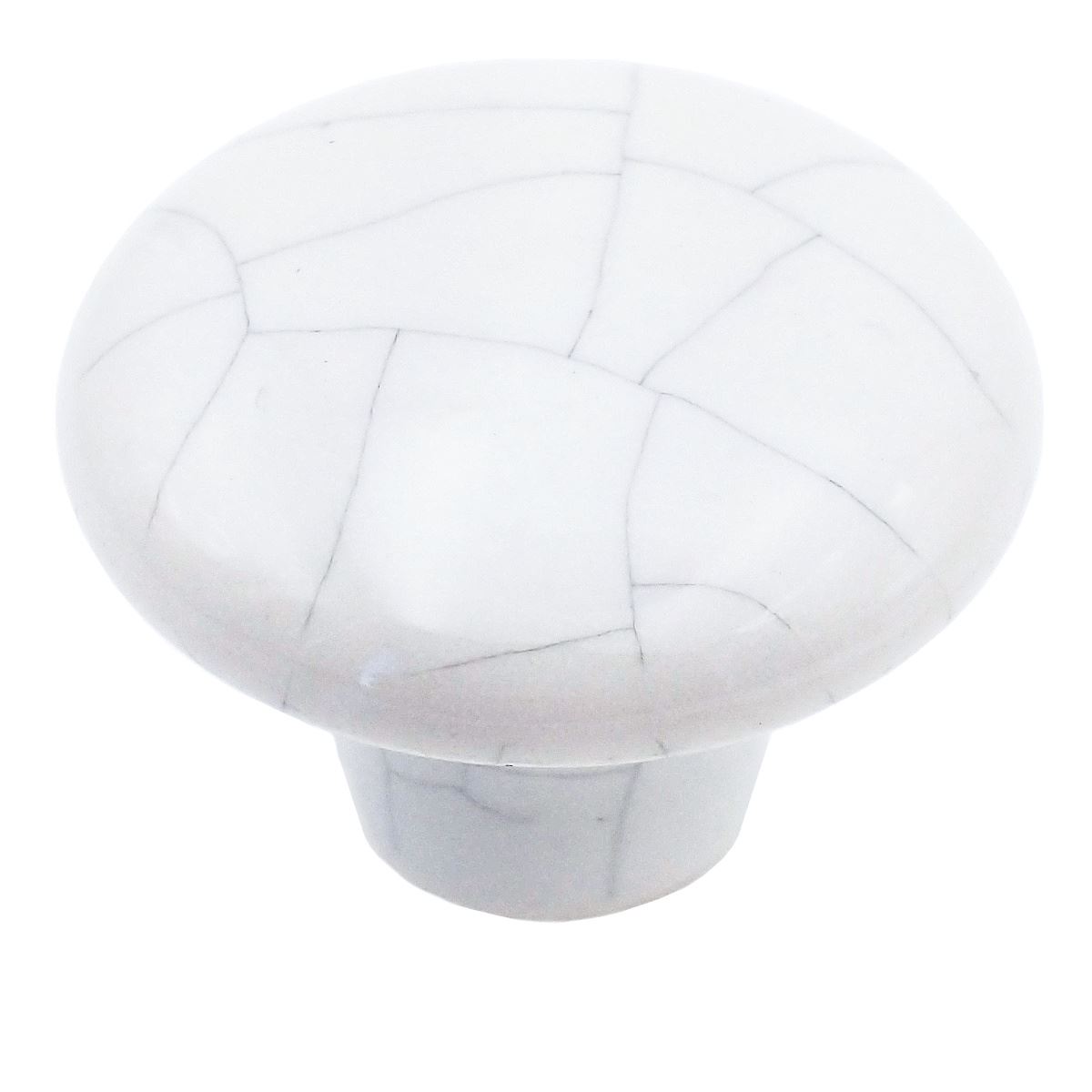 Kraftmaid 1 1/4 White Crackled Ceramic Cabinet Knob 510-9429001