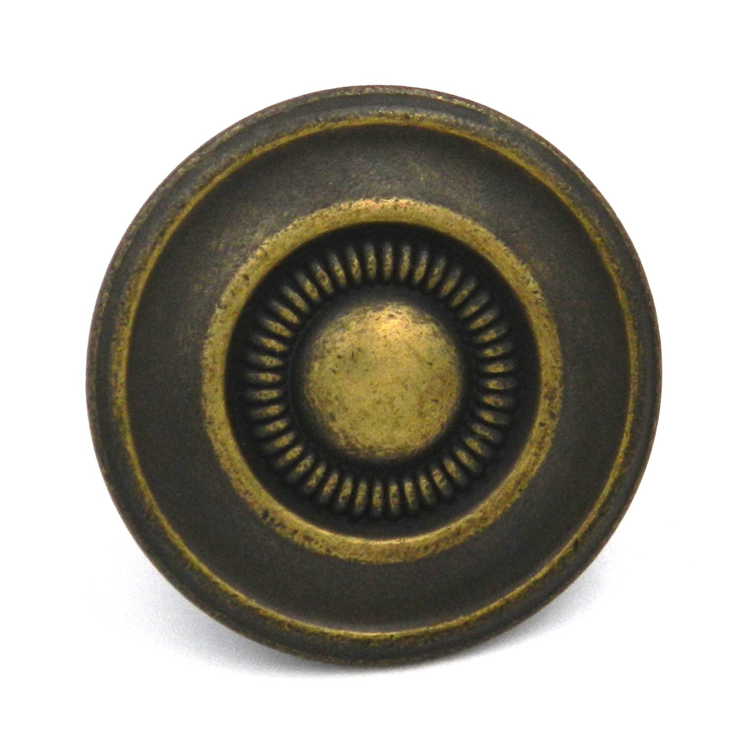 10 Pack Hickory Hardware Cavalier Antique Brass 1 1/2" Cabinet Knob 51846-9069