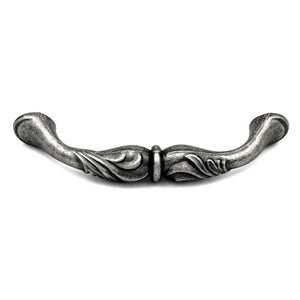Hickory Mayfair Black Nickel Vibed 3 3/4"cc Ornate Cabinet Handle Pull P3092-BNV