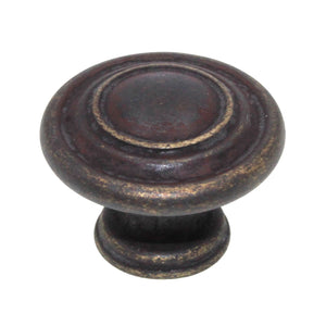Laurey Windsor Weathered Antique Bronze 1 3/8" Ringed Cabinet Knob 51878
