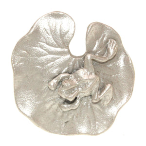 Anne at Home Frogs & Lily Pads Satin Pearl 1 3/8" Cabinet Knob 519-15
