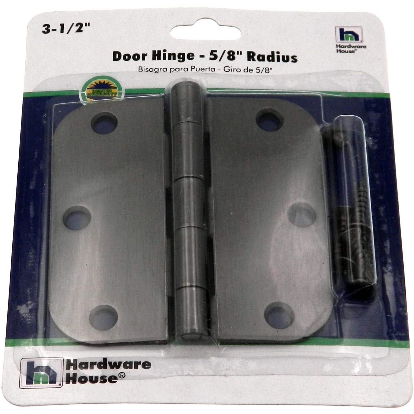 Hardware House HH52-2037 - Bisagra para puerta de 3 1/2" con radio de 5/8" en níquel antiguo