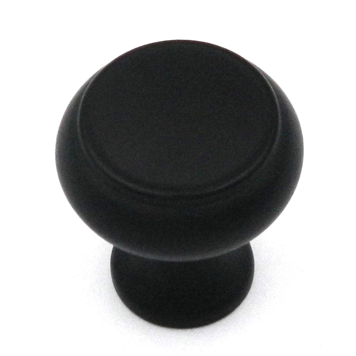 Keeler 55044-9211 - Tirador de perilla para gabinete con parte superior plana de hierro negro rústico de 1 1/8"