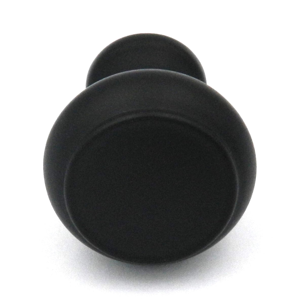 Keeler 55044-9211 - Tirador de perilla para gabinete con parte superior plana de hierro negro rústico de 1 1/8"