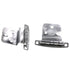 Pair Ajax Chrome 3/8" Inset Bullet Tip Hinges Face Mount Non Self-Closing 552-26