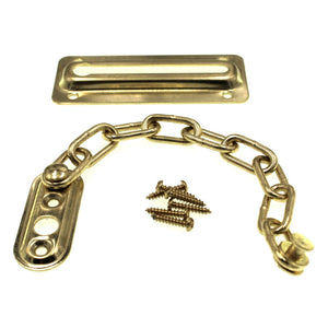 EZ-Flo Polished Brass Steel 3 1/2 inch Chain Door Guard 56031