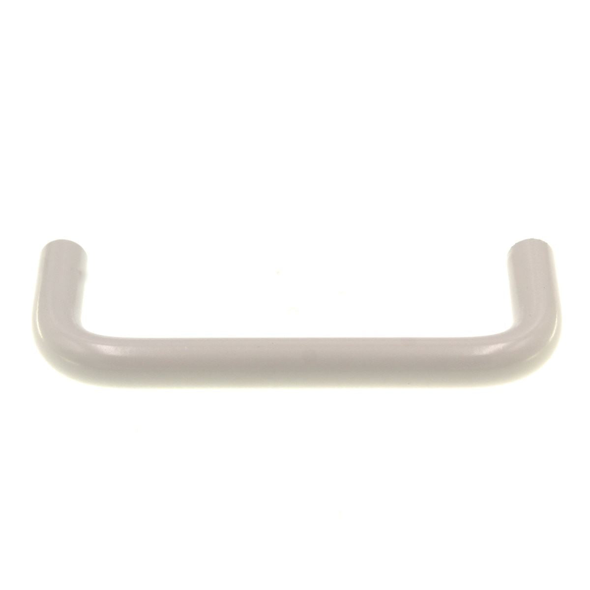 Ultra Hardware 3" Ctr. Solid Brass Cabinet Wire Pull White Powder Coat 59142
