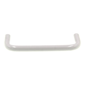 Ultra Hardware 3 1/2" Ctr. Solid Brass Cabinet Wire Pull White Powder Coat 59143