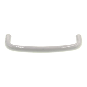 Ultra Hardware 3 1/2" Ctr. Solid Brass Curved Cabinet Wire Pull White 59168