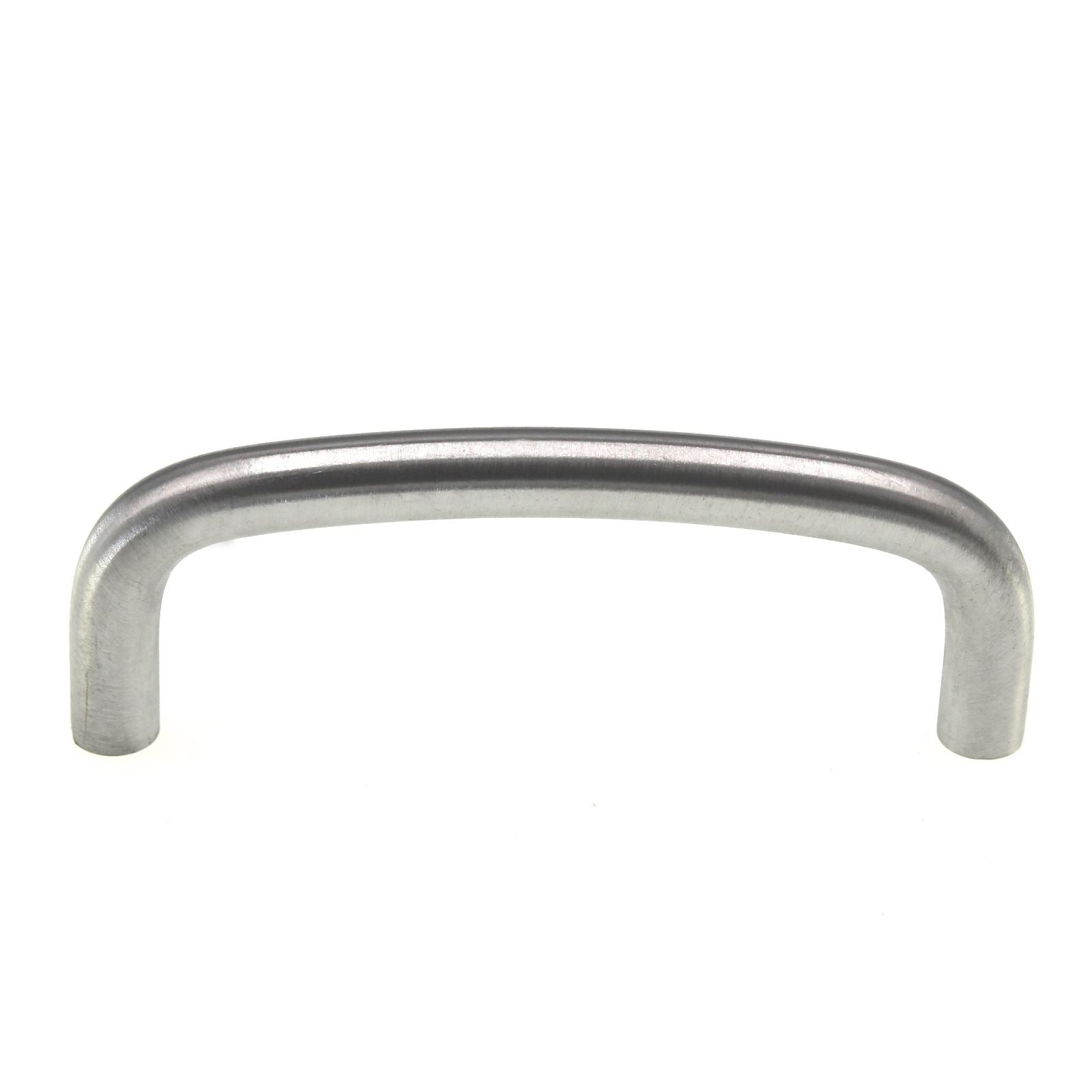 Ultra Hardware 3" Ctr. Solid Brass Curved Cabinet Wire Pull Satin Chrome 59182