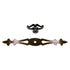 National Lock Italian Classic Brass 5 1/4" Key Furniture Knob, Backplate V604-4A