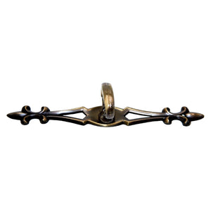 National Lock Italian Classic Brass 5 1/4" Key Furniture Knob Backplate 604-B-4A