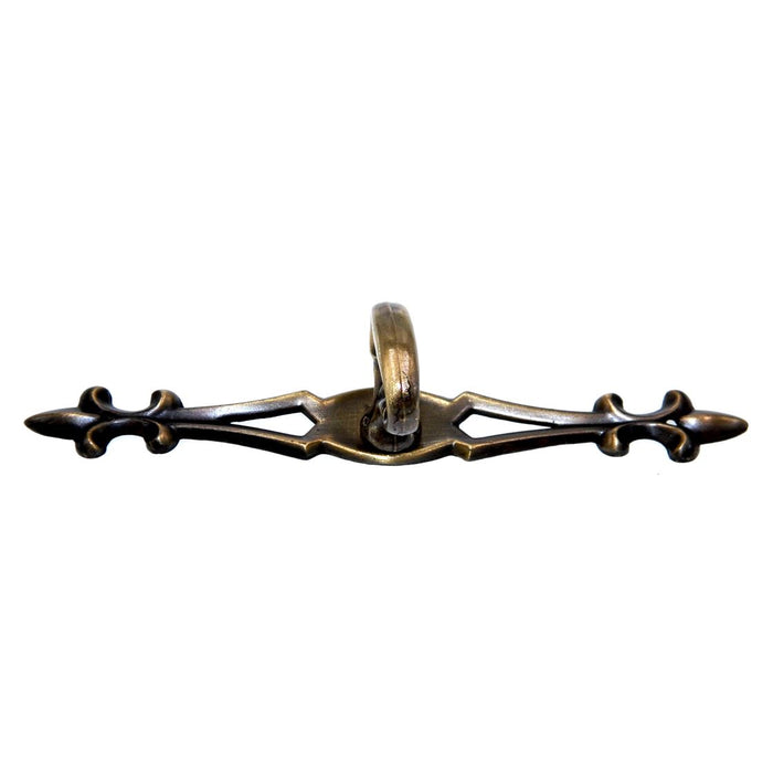 National Lock Italian Classic Brass 5 1/4" Key Furniture Knob Backplate 604-B-4A