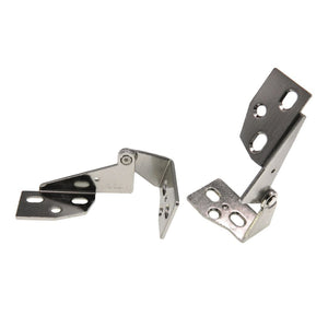 Set of Nickel Knife-Pivot Pin Variable Overlay Semi-concealed Hinges AP 6102-SN