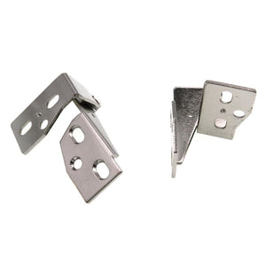 Set of Nickel Knife-Pivot Pin Variable Overlay Semi-concealed Hinges AP 6102-SN